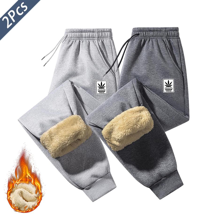 3 Pack Men's Thick Warm Winter Pants - Fleece Lined Cold Weather Sweatpants Ideal for Extreme Cold, Gym, Outdoors & Home - Christmas Gift Idea for Him, Athletic Pants for Men, Mens Workout Pants