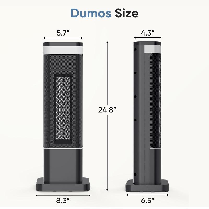 【Clearance Deal】24inch Space Heaters for Indoor Use, Portable Heater with 3 Light Colors, Adjustable Thermostat with Remote, Tip-over Protection Up to 95°F, 60°Oscillation,stop operating 30 seconds after the power is cut off.