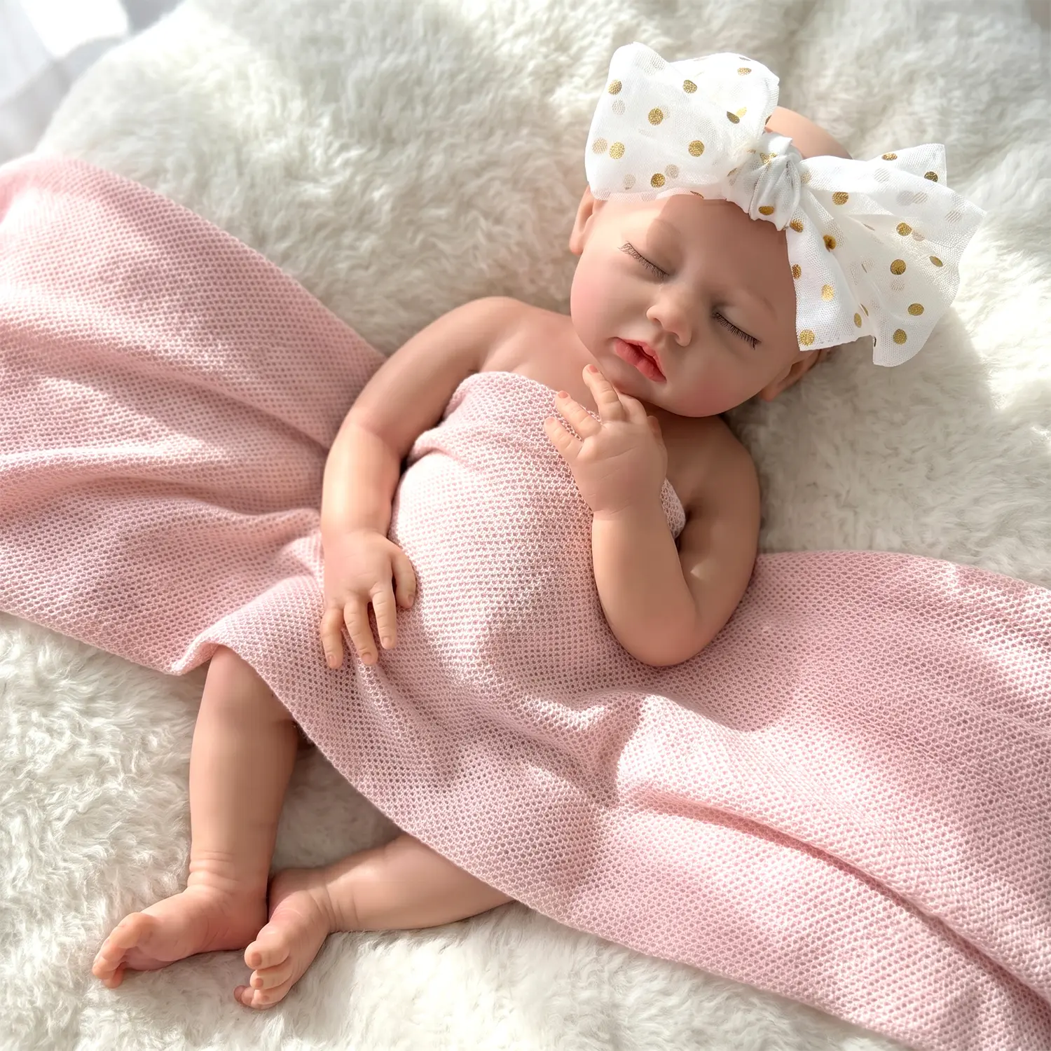 Drink And Wet Mayfair Reborn Doll 18Inch Realistic Full Body Silicone Baby Girl Soft Body Reborn Doll For Adoption Knitted Doll Sleeping Doll summerwins,, Baby Doll, Reborn Baby Doll tiktokshopbacktoschool