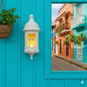 BORILUME Coquí Wall Lamp with LED Light for Puerto Rican Bedroom & Office Decor - RGB Multi-Color Ambient Light, Space-Saving Design, Cozy Ambiance