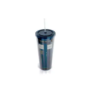 Doctor Who TARDIS 22 Oz Acrylic Travel Tumbler With Lid & Straw