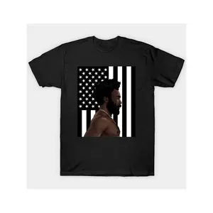 This Is America - Childish Gambino T-Shirt 220g Pure Cotton Single-sided Printed Round Neck Short Sleeved T-shirt