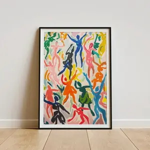Henri Matisse Abstract Dance Poster, Colorful Modern Art Print, Dynamic Movement Wall Art, Energetic Home Decor, Contemporary Dance Art 0