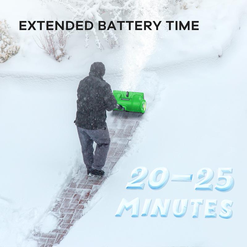 【The Final Sale!】Snow Shovel | ENHULK/Syvio 20V | 12-Inch | 4-Ah Cordless Snow Shovel with Directional Plate & Adjustable Front Ha 【The Final Sale!】Snow Shovel | ENHULK/Syvio 20V | 12-Inch | 4-Ah Cordless Snow Shovel with Directional Plate & Adjustable Front Ha