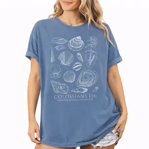 Comfort Colors Colossians 1:16 Shirt, Christian Seashell Graphic Tee, Coastal Bible Verse Shirt, Gift for Christians