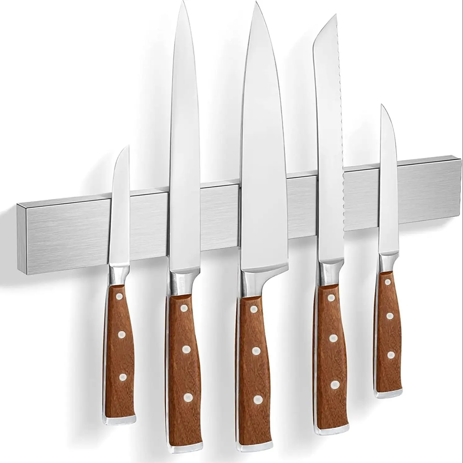 Stainless Steel Magnetic Knife Holder, Heavy Duty, Wall-Mounted Bar Design, Creative Kitchen Organizer, Simple and Functional Storage Solution