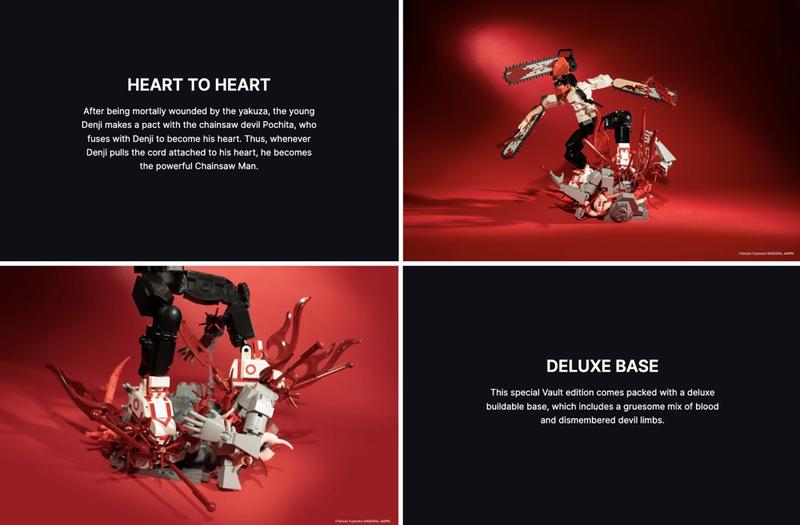 BLDR Deluxe Chainsaw Man Building Set - 698-Piece Anime Hero Model with 14 Points of Articulation - Officially Licensed by Jazwares