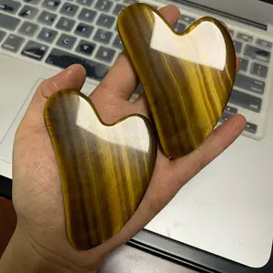 Natural Tiger Stone Roller Jade Stone Roller Massager Tiger Eye Stone Gua Sha Board Gua Sha Scraper