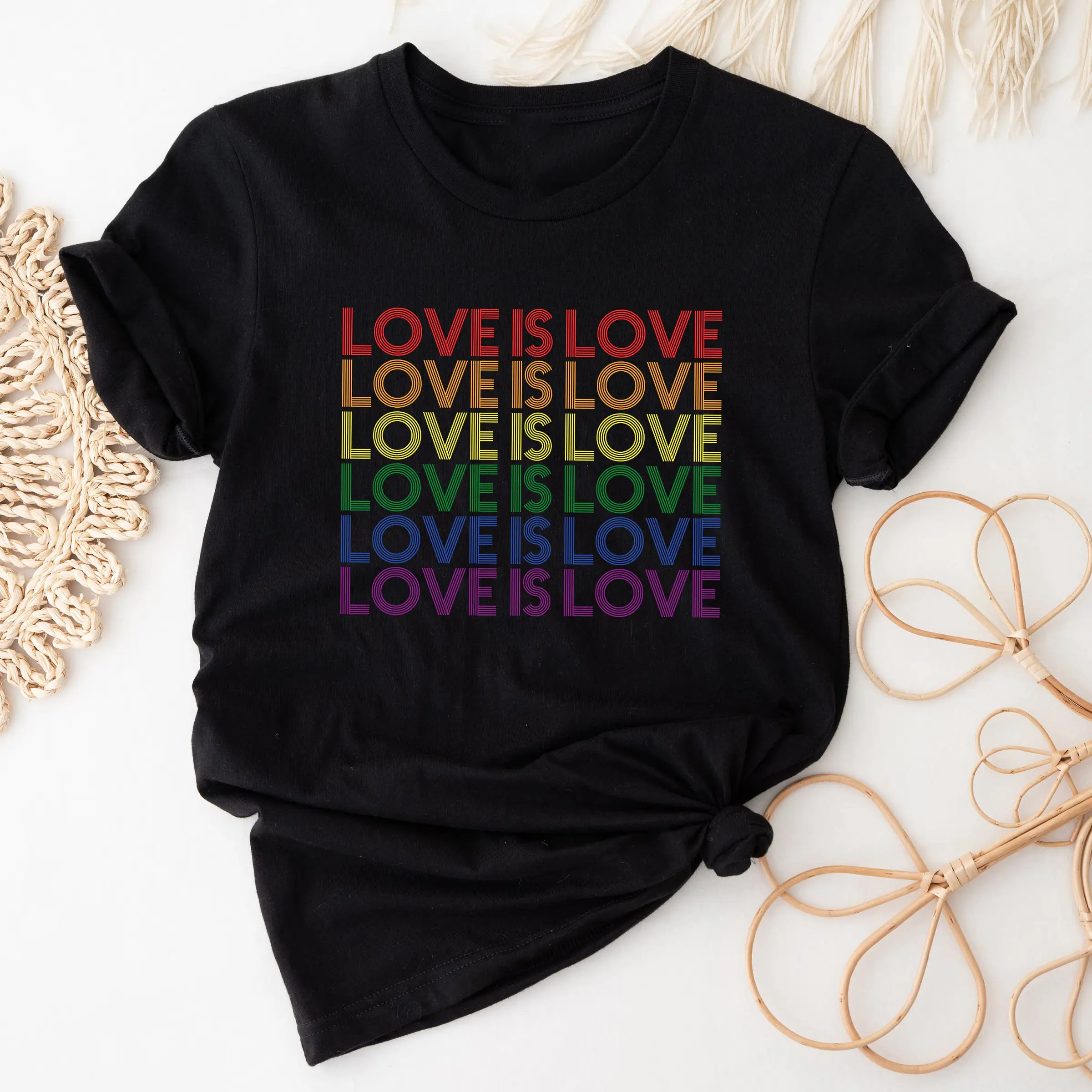 Love is Love T-Shirt, Womens Love is Love Shirt, Pride Shirt, Mens Love is Love Shirt, Kindness Shirts, LGBTQ Support Tees, Gay Pride Shirt  Women's Shirts
