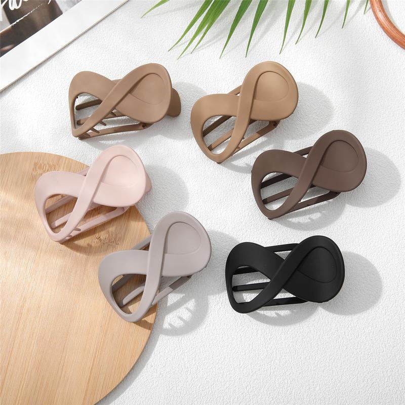Fashion French Flat Hair Clips for Women 6-piece Suit Elegant Flat Claws for Thin Thick Hair Strong Hold No Slip Grip Hair Claw Clips for Women Girls