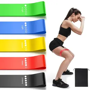 Resistance Bands Set – 5-Pack Stretch Bands for Pilates, Yoga, Home Workouts, Strength Training & Physical Therapy, Glute & Leg Exercise Kit for Men & Women, Includes Storage Bag