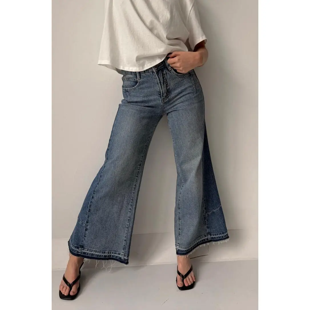 Mica: Jolie Medium Wash Wide Leg Jeans