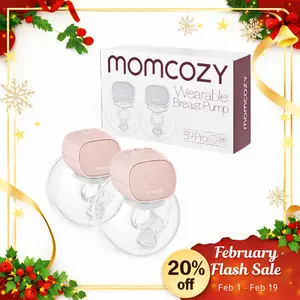 Momcozy  S9 Pro & S12 Pro Breast Pump, Upgraded Wearable Breast Pump, Hands-free Design, with LED Display, Dual-head Electric Portable Breast Pump, with 2 Modes and 9 Levels, 24mm,A