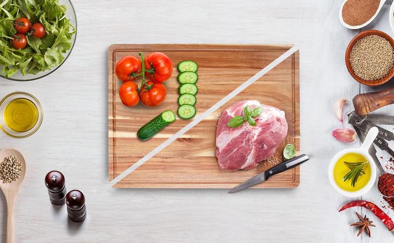 【GARVEE】Acacia Extra Large Wood Cutting Board 20 x 15 Inch, 1.5 Inches Thick Butcher Block, Reversible Wooden Kitchen Block, Cheese Charcuterie Board, with Side Handles and Juice Grooves 【GARVEE】Acacia Extra Large Wood Cutting Board 20 x 15 Inch, 1.5 Inches Thick Butcher Block, Reversible Wooden Kitchen Block, Cheese Charcuterie Board, with Side Handles and Juice Grooves