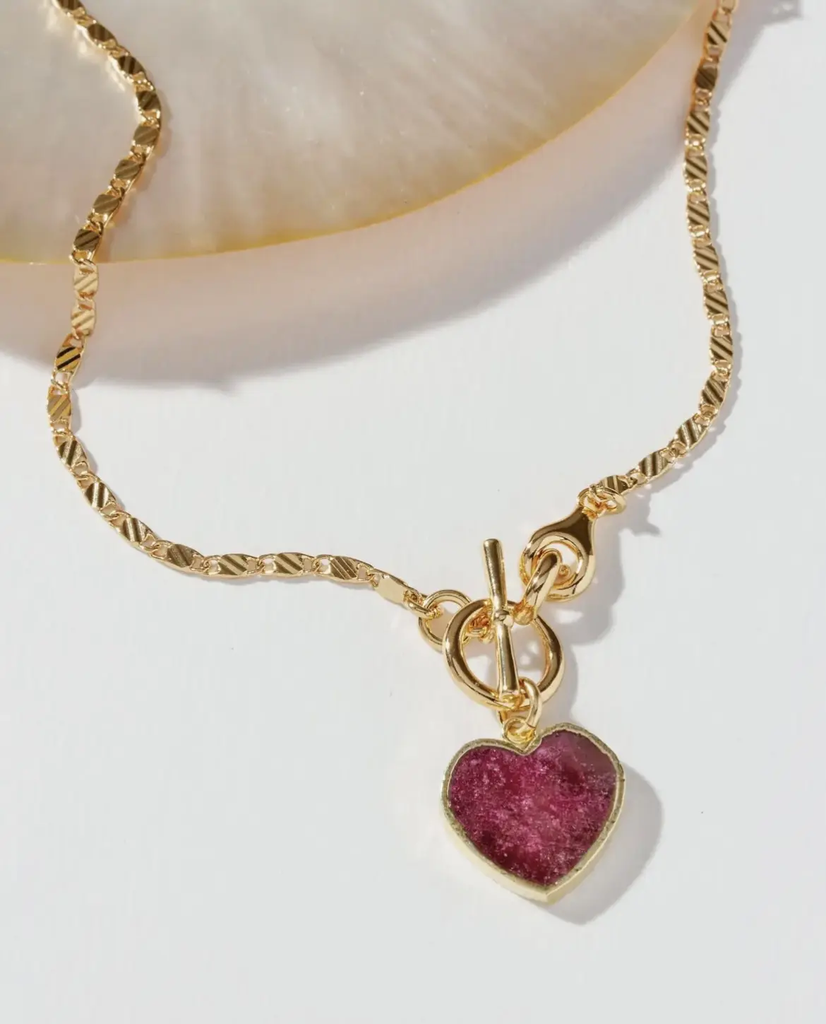 Genuine Ruby Heart Necklace
