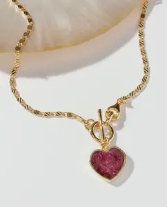 Genuine Ruby Heart Necklace