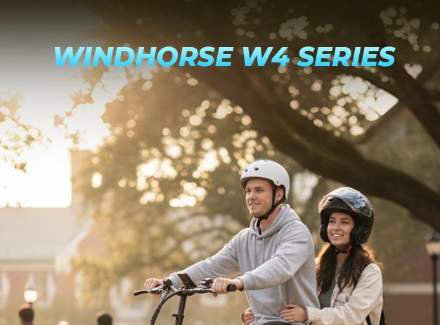 WINDHORSE W4A Foldable Electric Bike, Peak 983W Motor Ebike, 55-70 Miles & 20 MPH, 48V Removable Battery, 20" Fat Tire All-Terrain Electric Bicycle for Adults Teens with 7-Speed, Suspension