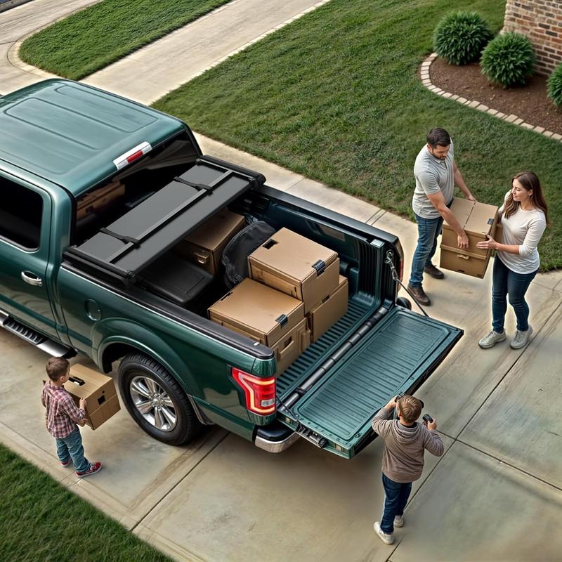 OEDRO Soft Tri-fold Tonneau Cover Fit for Nissan Frontier 2005-2025 (NOT for México), Fleetside 5 Ft Bed pickup  cover