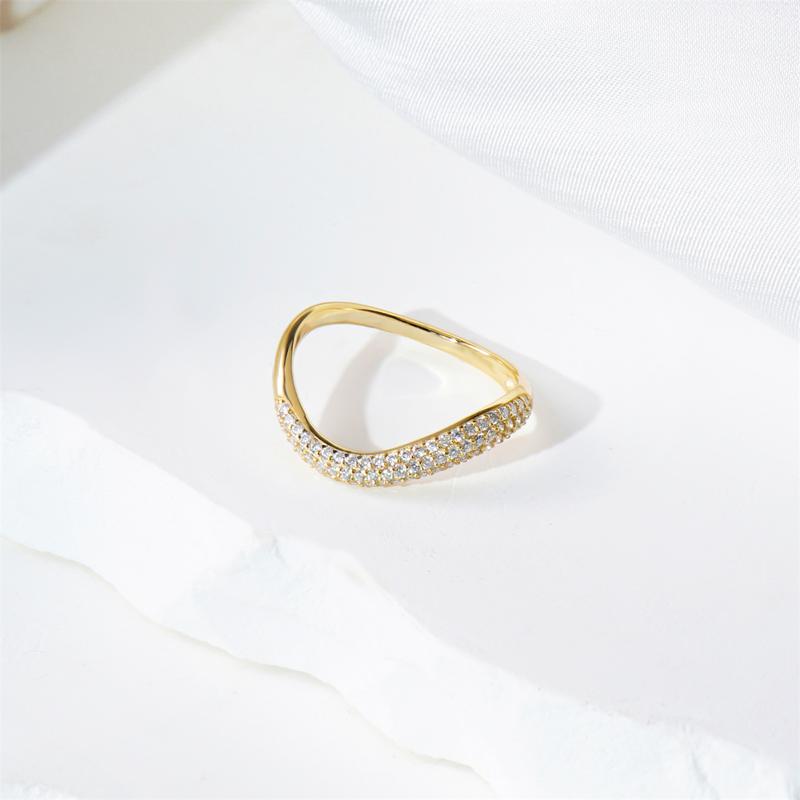 Delzzad Stacking Bling Pear Wave Ring Synthetic Moissanite S925 Eternity Stacking Set Engagement Wedding Ring Band Set Jewelry Perfect Birthday Engagement Wedding Anniversary Christmas Gift