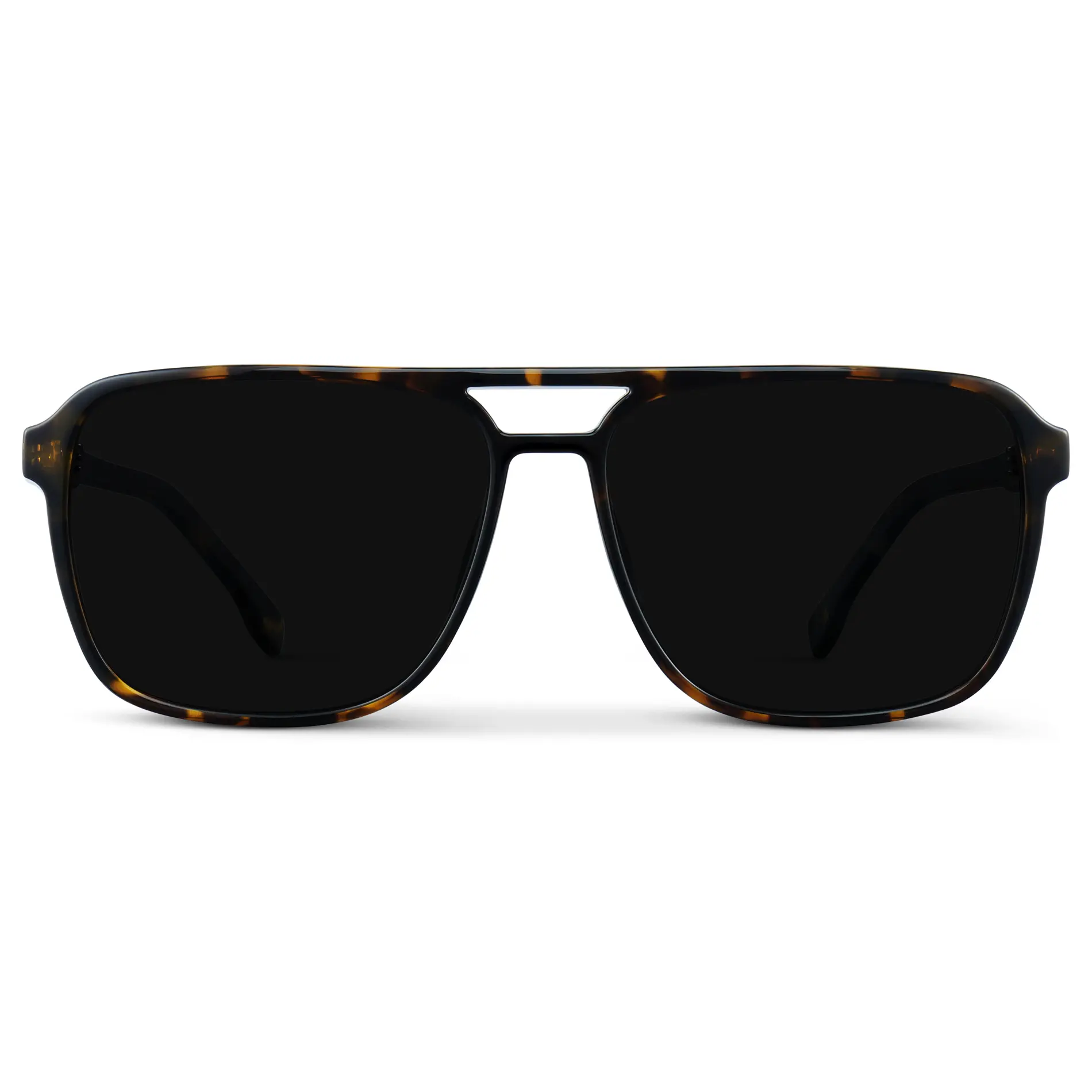 WMP Eyewear Harvey Men's Rectangular Aviator Shades, TR90+Acetate Frame for Medium Heads, Polarized Lenses with 100% UV Protection, Rectangular Shades, Casual Shades, Aviatorglasses