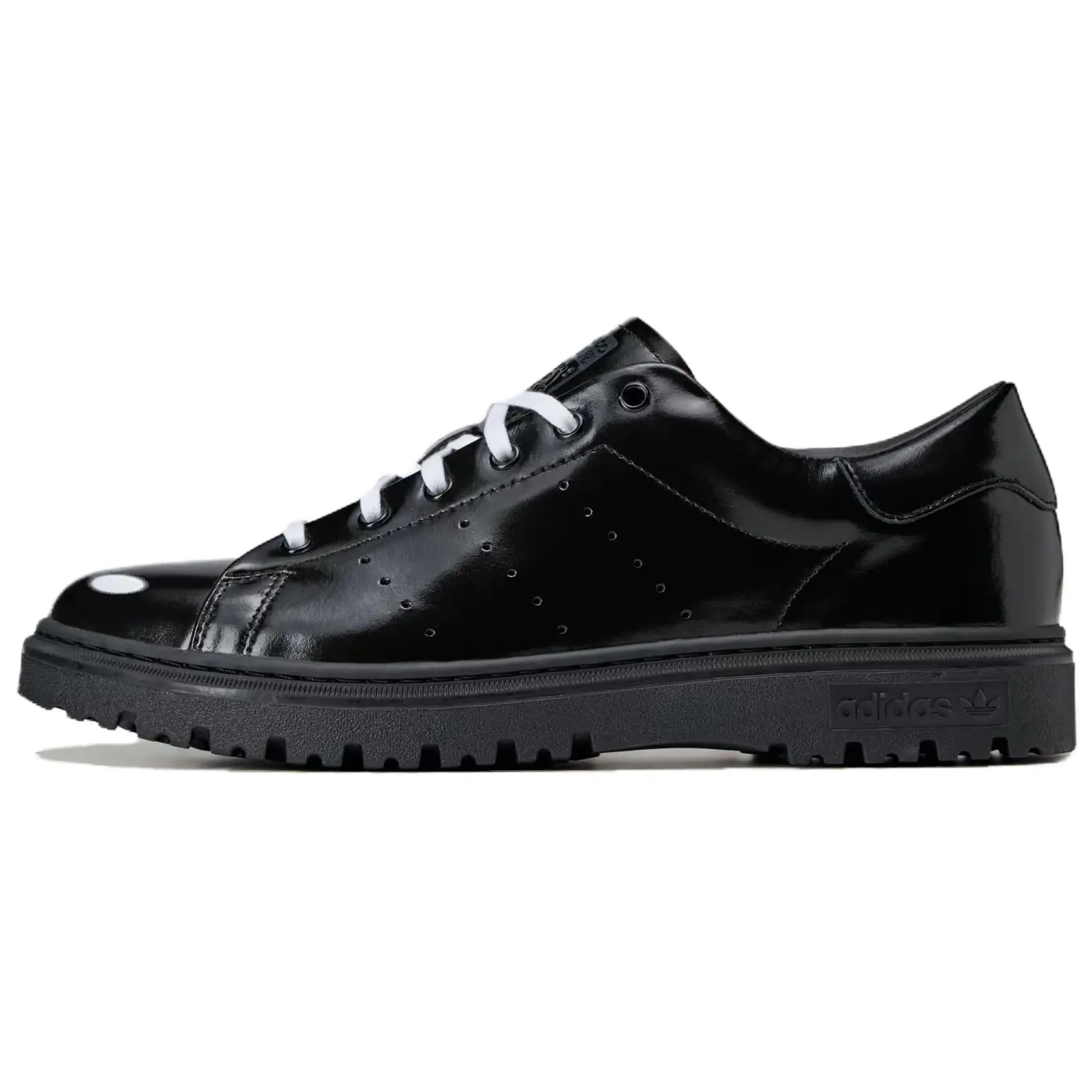 SpongeBob SquarePants x adidas Stan Smith Casual Classic Men's Sneaker - Black Patent Leather Sports Footwear, Men's Casual Shoe