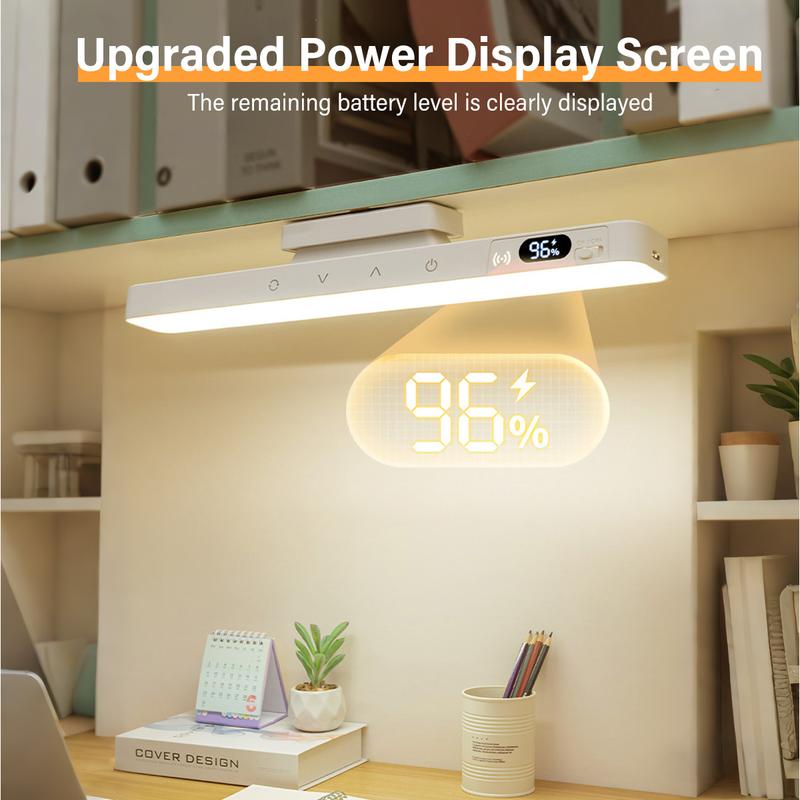 5W Rechargeable Light Bar - Touch Control 3-Color Adjustable, 120 LED Mirror Light with Magnetic Base, Battery Powered Stick-on Lamp for Cabinet, Closet, Kitchen, Bedroom, Bathroom, Wall