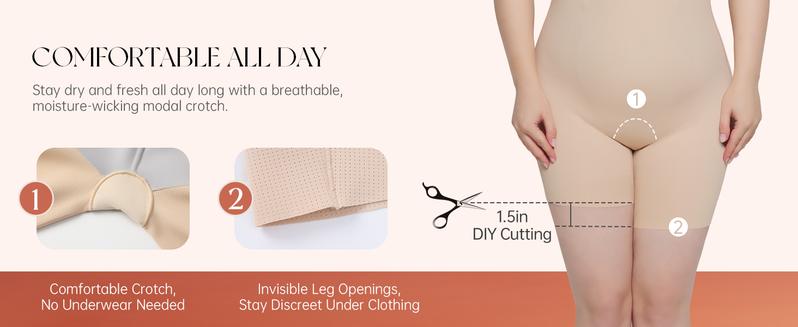 OEAK Tummy Control Shapewear Breathable Comfortable Shorts for Women Butt Lifting Body Shaper Shorts High Waisted Seamless Girdles Under Dress