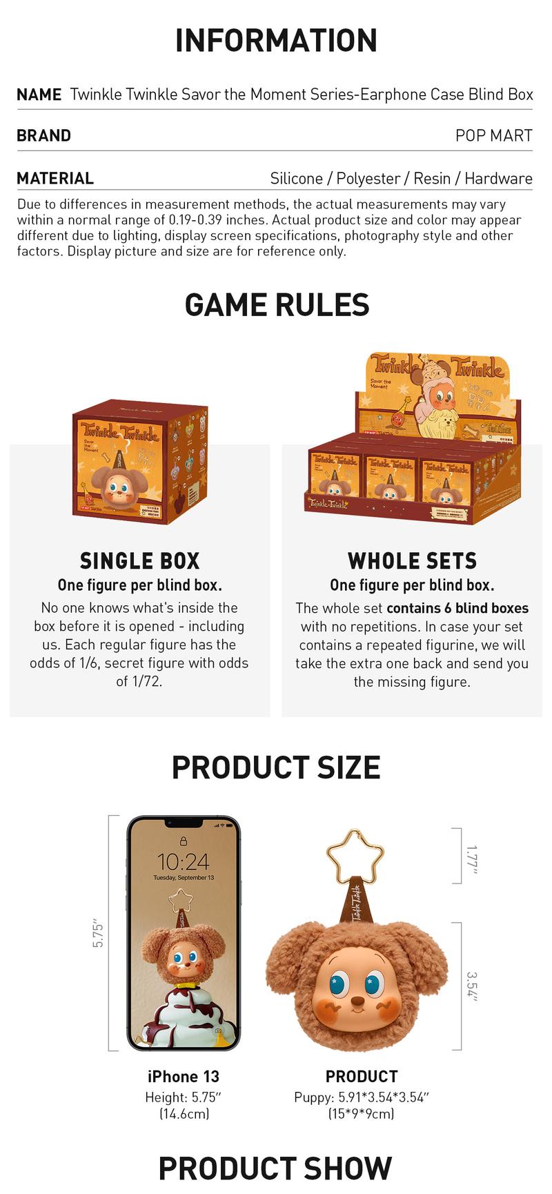 POP MART Twinkle Twinkle Savor the Moment Series-Earphone Case Blind Box