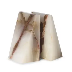 Onyx Marble Wedge Bookend