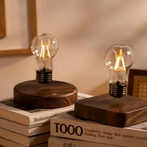 Cool Floating Light Bulb Lamp Touch Control LED Night Light Creative Gift for Home & Office