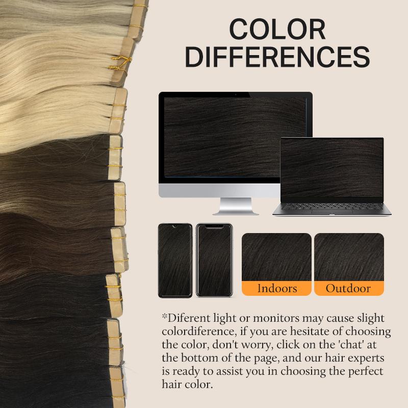 Doores Tape in  Remy Human Hair Extensions Natural Straight 14-24" Length for Everyday Use SpringStatements