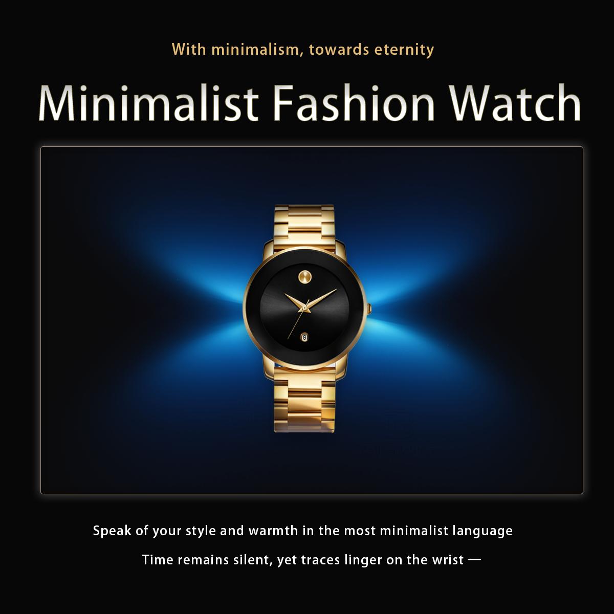 Luxury Business Quartz Watches For Ladies And Gentlemen Featuring Solid Stainless Steel Straps Calendar Function And Water Resistance With A Minimalist Design They Are Elegant And Durable Suitable For Daily Wear