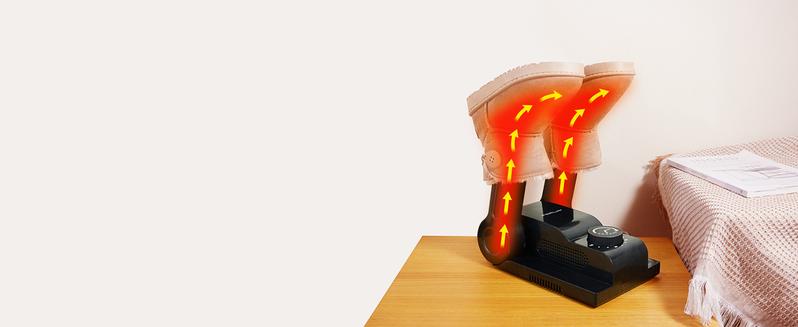 Forlim Heat Blower Boot Dryer with Timer-180° Adjustable Rack for Work Boots/Glove Telescopic Bendable Ports