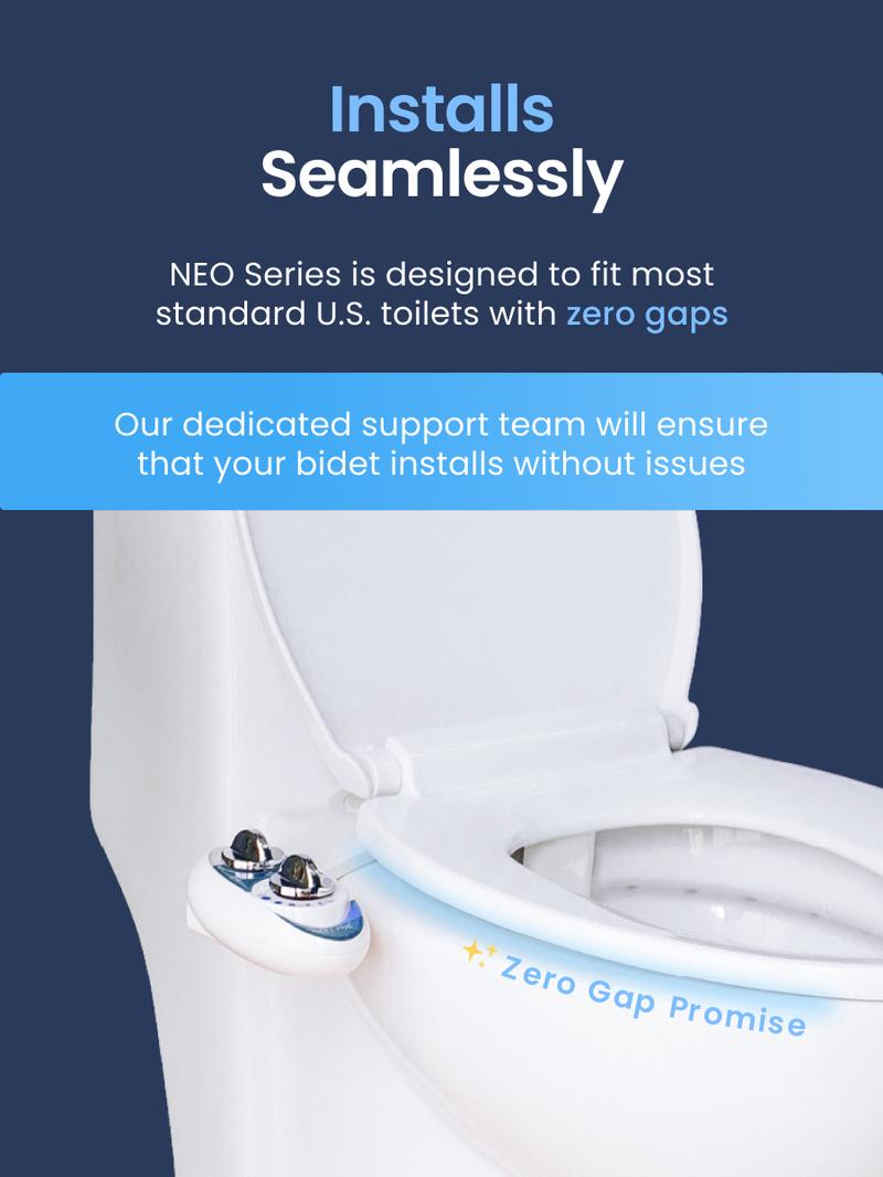 LUXE Bidet NEO 320 - Warm Water, Rear and Feminine Wash, Self-Cleaning, Non-Electric Bidet Attachment for Toilet Seat, Lever Control