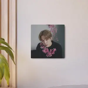 Pink Flower Jimin: [Metal Poster]