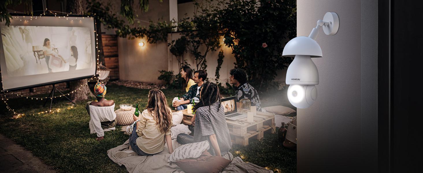 Wireless Light Bulb Security Camera for Home Security,  Auto Tracking, Video Recording, Color Night Vision WiFi Home