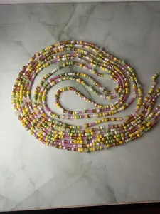 Pink Lemonade Waist Beads - Colorful Beaded Waist Accessory for Women