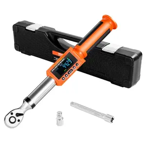 VEVOR Digital Torque Wrench 3/8 Inch Drive 0-99.57 lbf-ft 0-135 N.m 72-Tooth ±2% Accuracy LED Display Buzzer Preset Value for Automotive Motorcycle