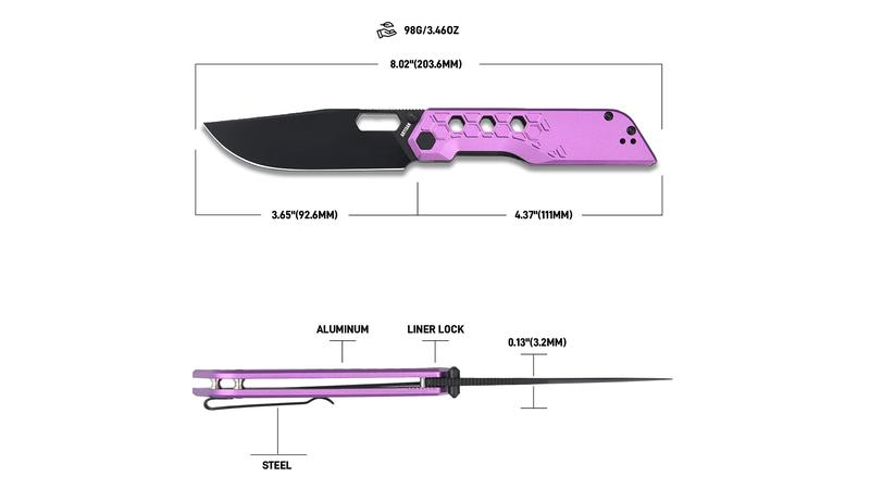 Artisan Cutlery Beest Liner Lock Front Flipper&Thumbs Hole Knife Aluminum/Brass Handle (3.65'' Stone Wash AR-RPM9 Blade)