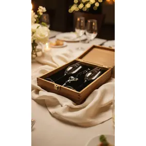 Personalized Champagne Box Set with Engraved Champagne Flutes- Wedding Gifts