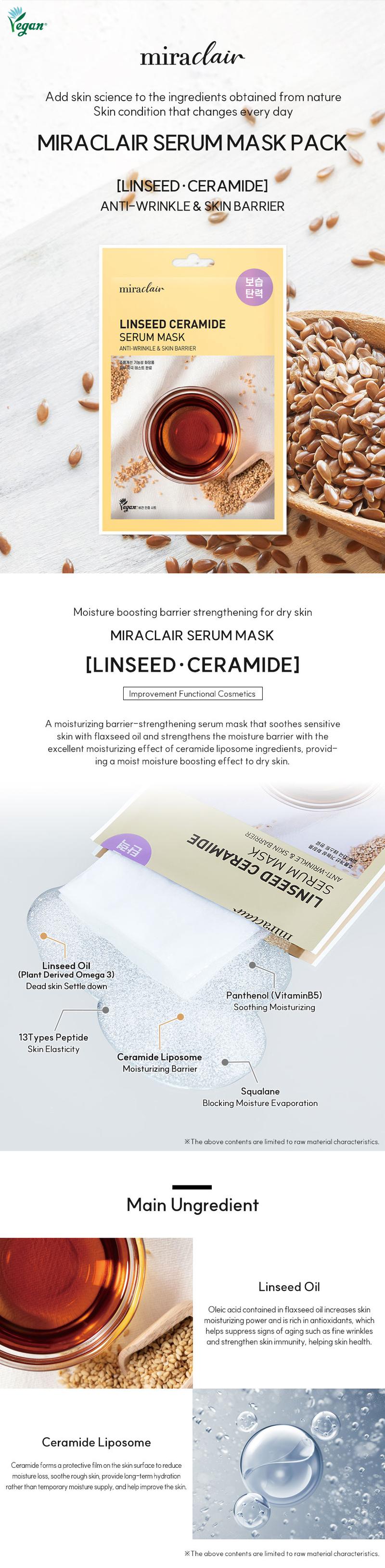 miraclair Serum Mask Pack 10 Sheets | 10 Piece Vegan Sheet Mask Set for Daily Hydration, Nourishment, & Targeted Skin Concerns with Deep-Fit Viscose Rayon Mask Sheets