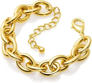 Women  Chunky Thick Large Link Chain Bracelet