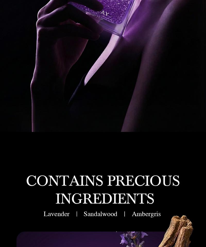 PHOFAY Weightless Eau de Parfum Beads Lavender & Sandalwood Zen Scent for Sleep & Meditation Alcohol-Free Perfume 50ml Valentine's Day gift