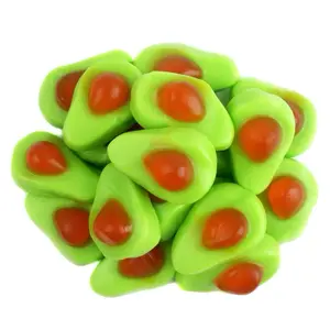 Gummy Avocado Shaped Candy - Bulk Gummy avocado Candy - Fruity Flavored gummies Candy for Snack and Sweet Cravings Bonbon Chewy Soft fruity