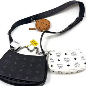 Pre-owned MCM leather Shoulder Bags Tea Rose Turnlock Shoulder Bag