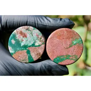 Bloodstone Double Flare Plugs 32mm – Custom Natural Stone Gauges