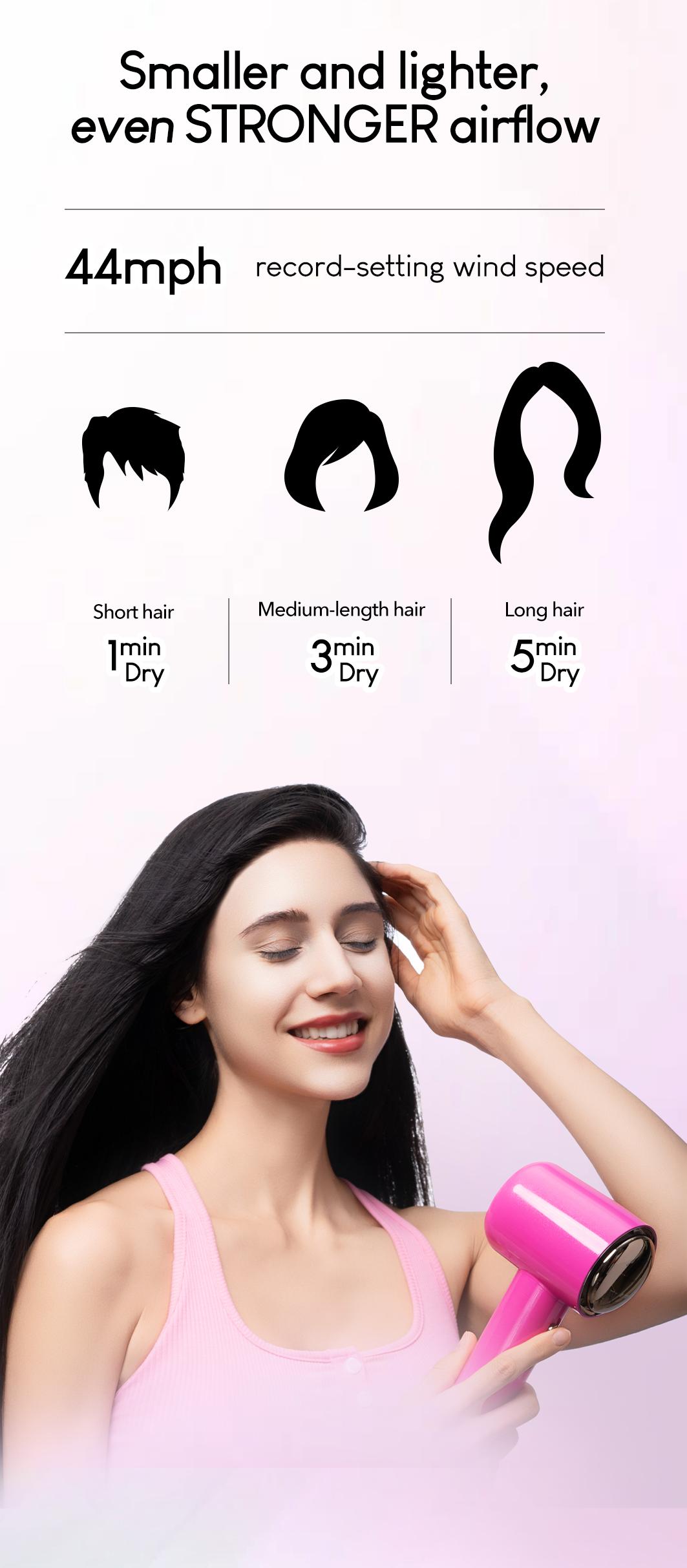 【Spring Glow Up】Tideway H11 High-Speed Hair Dryer, Intelligent Temperature Control w/ Hair & Scalp Care Plasma Ionic Technology & Self Cleaning Blower, No Static Electricity & Frizz, Perfect Present for Men Women Friend Family Gift