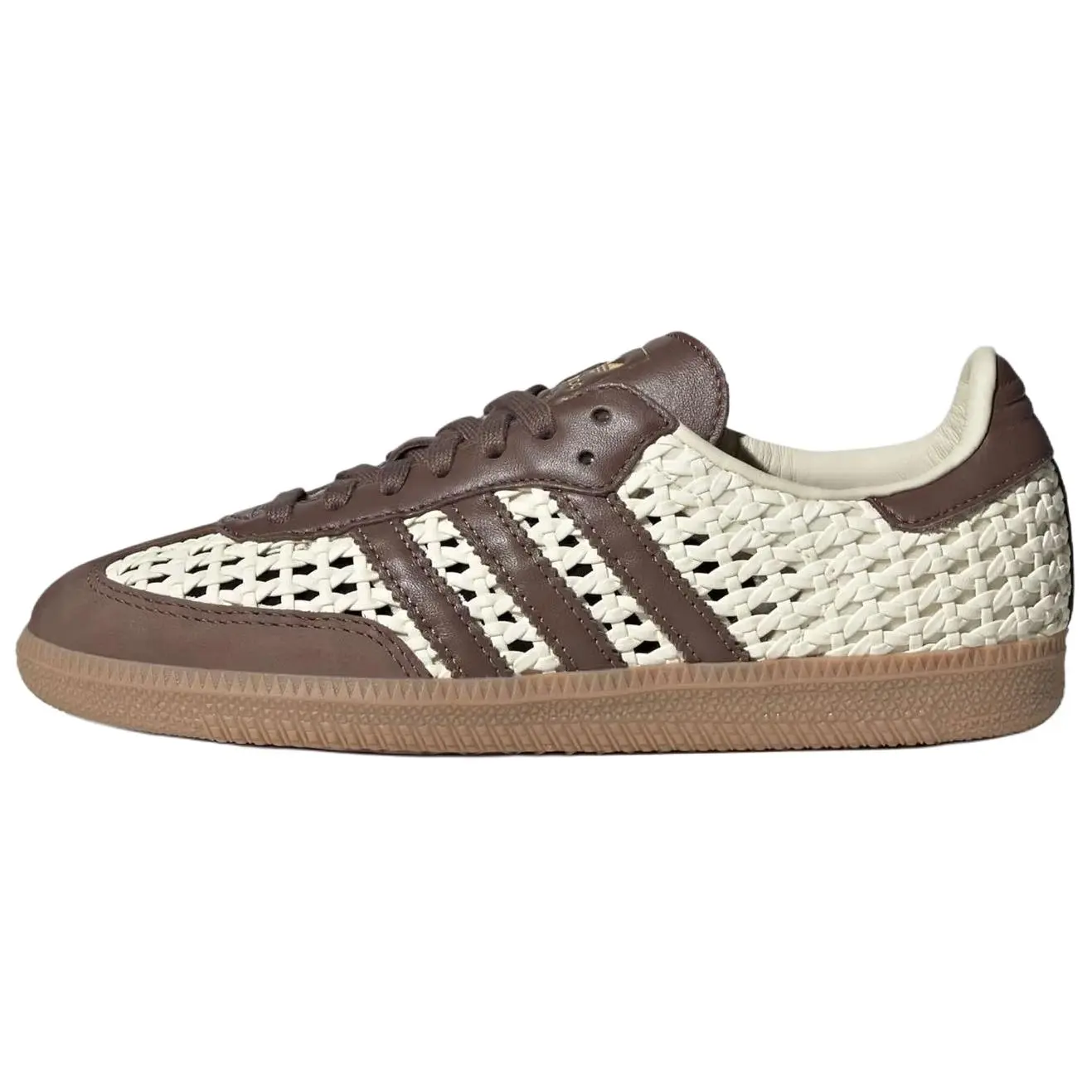 Adidas Women's Leather Footwear - Wmns Samba OG Shoe, Cream White Earth Strata Gold Metallic Sneaker, Sports Shoes, Walking Shoes, Athletic