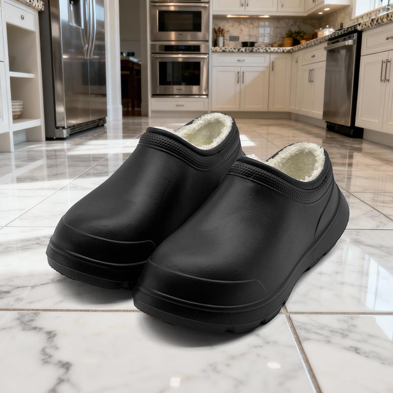 Lumubby Men's & Women's Chef Shoes Lightweight Non-Slip Work Shoes for Kitchens Hospitals Waterproof Oilproof Super Soft Cotton Memory Foam Comfort