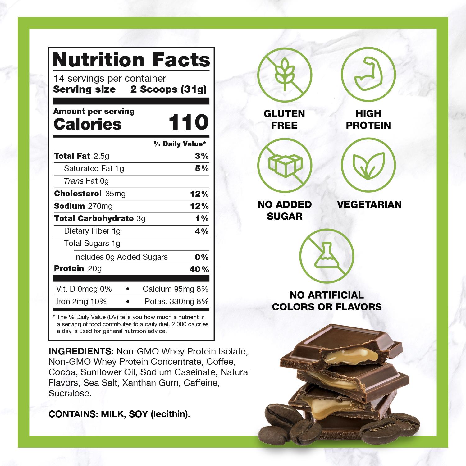 Chike Protein Iced Coffee Chocolate Caramel Flavor 20g Whey Protein 2 Espresso Shots Low Sugar US Made High Protein Coffee